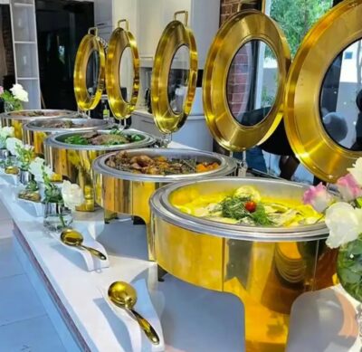 Chafing dish Luxe 8L rond doré – Image 3