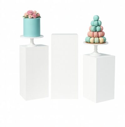 Colonnes carrées blanches x3