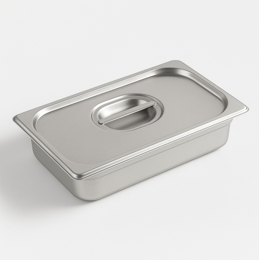 Bac gastronorme GN1/1 - Profondeur 80 mm en inox – Image 4